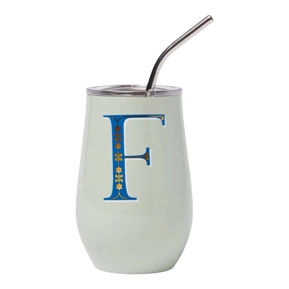 Opalhouse Green 11.8 oz. Stainless Steel Monogram "F" Tumbler - Picture 1 of 6